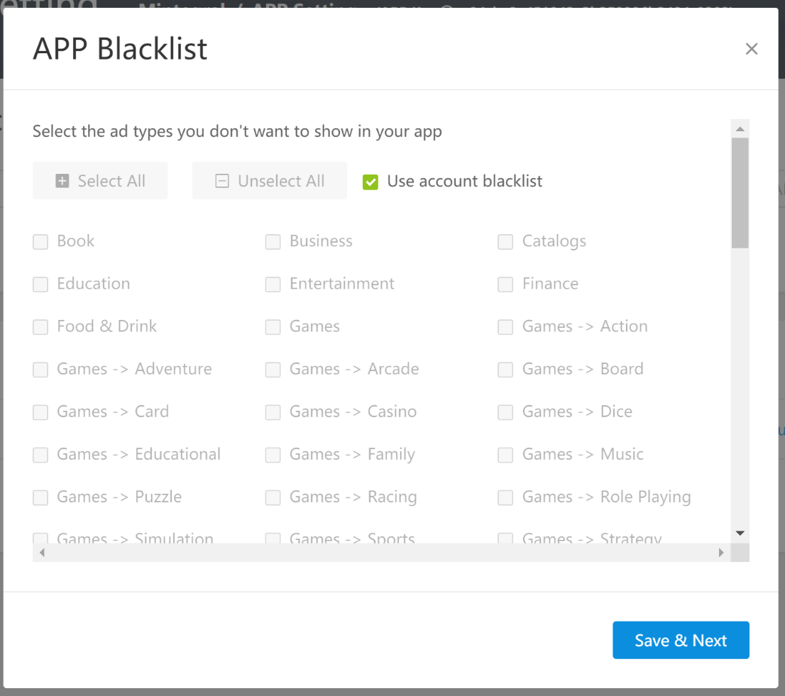 Ad Customization Settings Mintegral